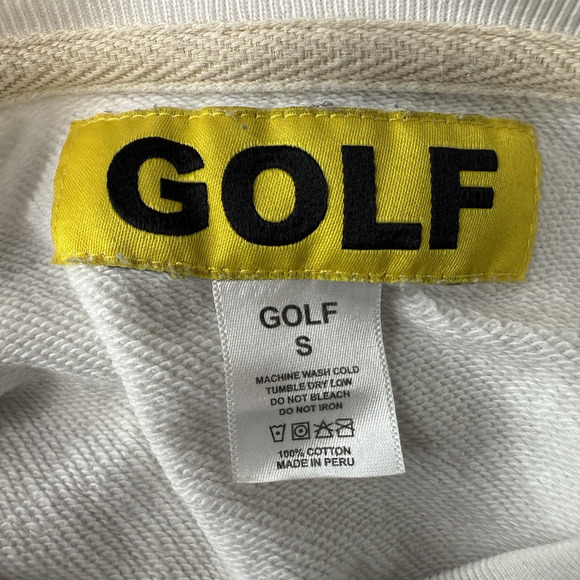 Golf Wang Crewneck Tyler The Creator Sweatshirt Embroidered Logo Small White - Picture 6 of 7